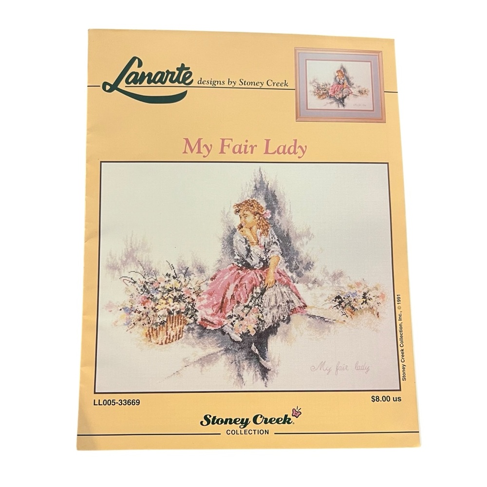 MY FAIR LADY Cross Stitch Leaflet Lanarte Stoney Creek‎ Collection Florals Art